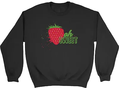 Strawberry Summer Kids Sweatshirt Sweet Fruit Farm Picking Boys Girl Gift Jumper • £12.99