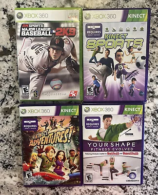 Xbox 360 Kinect Sports~Adventures~Your Move+MLB 2K9 • $14.99