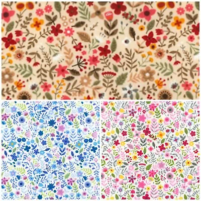 100% Cotton Quality Craft Fabric By The Metre Fat Quarter Floral Ditsy Autumn • £19.75
