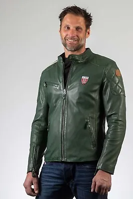 Men Motorcycle Real Leather Sheep Skins  Cafe Racer Classic Fit Jacket • $160