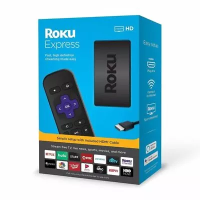 $74 • Buy Roku Express 3930R HD 1080p Streamer + Apple TV 