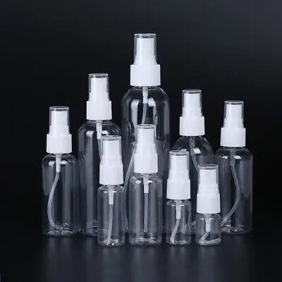 £3.84 • Buy 20/30/50/100ml Transparent Bottle Plastic Refillable Mini Spray Travel Outdoor
