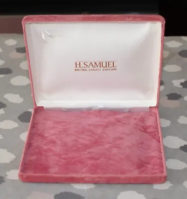 H. SAMUEL PINK VELVET JEWELLERY BOX ( 15cm X 12cm X 2.5cm ) GREAT CONDITION!!! • £4.99