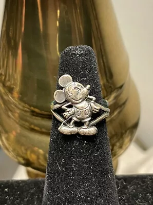 RARE VINTAGE DISNEY MICKEY MOUSE Metal RING Adjustable • $14.50