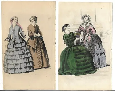 4 Ladies Cabinet Of Fashion   Victorian Fashion Plates     Late 1840's ? • £8.99