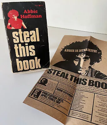 Steal This BookAbbie Hoffman; Unexpurgated First Edition 1971 W/Promo Poster • $99.95