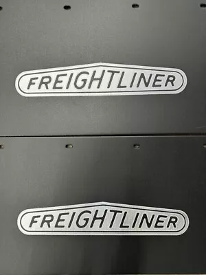 $59.99 • Buy Semi Truck  Freightliner Front Mud Flaps  24x14 Black Silver Logo (Pair)