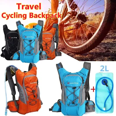 2L Hiking Cycling Hydration Pack Backpack Bag Water Bladder Camping Tube Hiking • $27