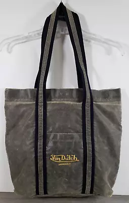 VINTAGE Von Dutch GRAY Tote Bag KUSTOM MADE ORIGINALS • $94.99