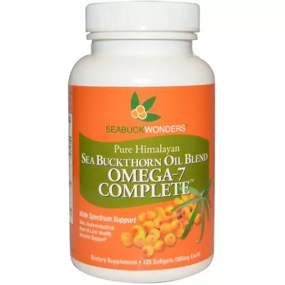 Sea Buckthorn Oil Blend Omega-7 Complete 500 Mg 120 Softgels • $119.95