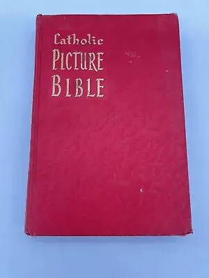 Vintage 1955 Catholic Picture Bible Illustrated By Rev. Lovasik. - Acceptable • $14.99