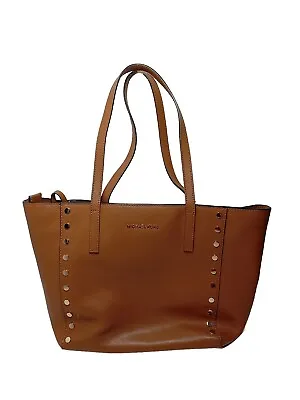 Michael Kors Acorn Rivington Stud Large Leather Tote  (Brown -And Gold Studs) • £39.03