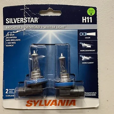 Sylvania H11 SilverStar High Performance Halogen Headlight 2-Bulbs OPENBOX • $14.99