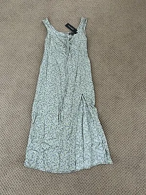 Motel Rocks Womens Sundress Green Floral MIDI Dress Jorie Dress Womens XS • $40