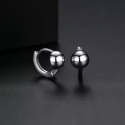 Gold Plated Ball Hoop Earrings 11mm Unisex Fashion Jewelry Women Men • $4.49