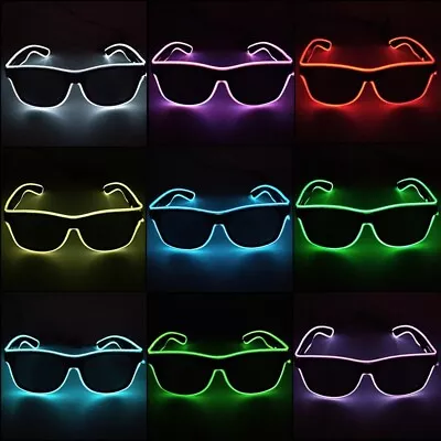 £8.49 • Buy Neon LED Light Sunglasses Eyewear Shade Nightclub Halloween Dress Up Led Glasses