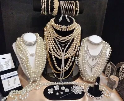 Wow!😲LOT OF RHINESTONE FAUX PEARL Vintage To Now Estate Signed Designer (1149) • $5.50