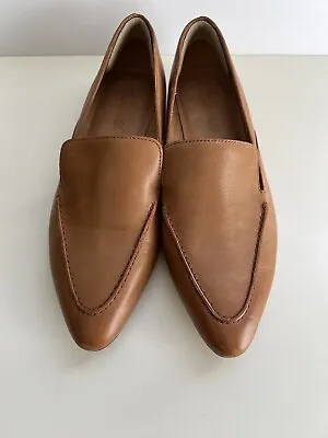 Madewell The Frances Skimmer Brown Leather Loafers Size 7.5 • $39.99