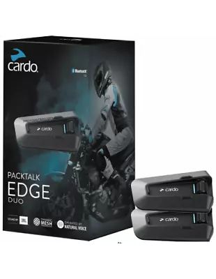 RUS Cardo PackTalk EDGE Duo Double Kit Motorcycle Intercom • $574.99