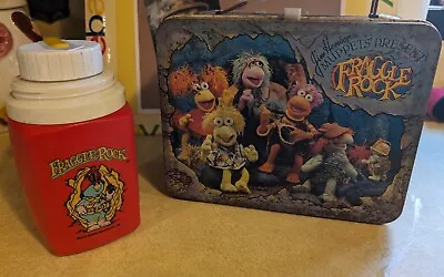 FRAGGLE ROCK Vintage LUNCHBOX & THERMOS 1984 Jim Henson Muppets • $19.39