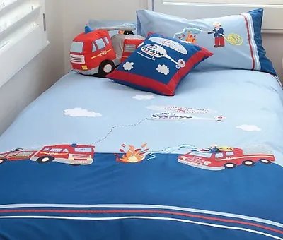 Firefighters And Police Heroes KAS Kids Australia Duvet Cover Set Full • £76