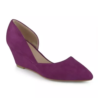 £33.91 • Buy Journee Collection NIB Women’s Lenox Plum Slip On D'Orsay Heels Shoes; Size 7