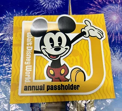 Walt Disney World WDW Passholder Annual Pass Mickey Mouse Car Magnet • $14.94