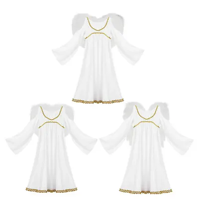 Girls Dress Up Toga Outfit Roman Greek Costume Performance Set Kids Fancy Dress • £11.99