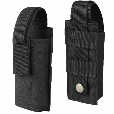 Tactical Military Molle Utility Tools Knife OC Spray Flashlight Pouch Holster US • $7.99