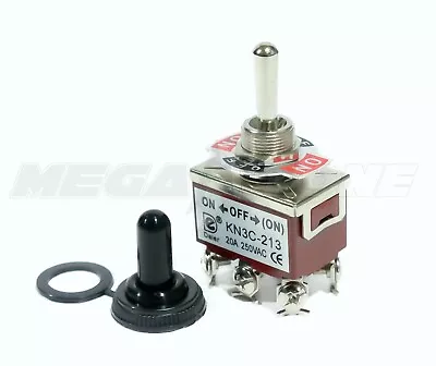 DPDT Momentary Toggle Switch 20A/125V On-Off-(ON) W/Waterproof Boot - USA SELLER • $8.49