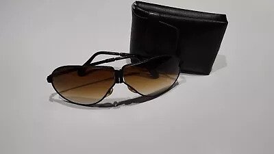 Vintage 1980s Ford Foldable Aviator Black Frame Sunglasses W Black Case • $21.24