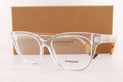Brand New BURBERRY Eyeglass Frames BE 2375 3024 Transparent For Women Size 53mm • $169.99