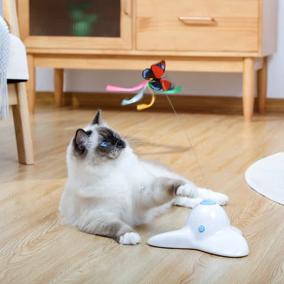 $19.99 • Buy Cat Toy Kitten Electric Rotating Butterfly Teaser Automatic Interactive Funny To