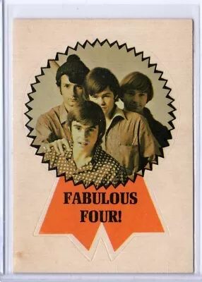 1967 Donruss THE MONKEES Badges Stickers Cards Rare FABULOUS FOUR! #11 EX+ • $19.99