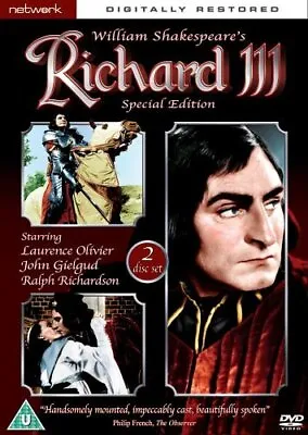 Richard III DVD (2006) Laurence Olivier Cert U 2 Discs FREE Shipping Save £s • £4.18