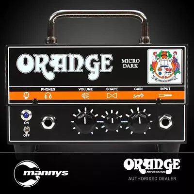 $339 • Buy Orange MD Micro Dark Guitar Amp Head W/ Valve Pre Amp (20 Watts)