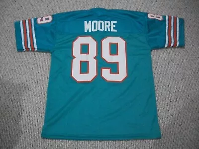 NAT MOORE Unsigned Custom Miami Teal Sewn New Football Jersey Sizes S-3XL • $38.05