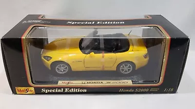 New 1/18 Ap1 Honda S2000 Jdm Rh Drive Spa Yellow Bbs Rims Rare Japanese Version • $169