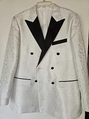 Kilburne Finch Blazer Mens 42R Metallic Floral Tuxedo Jacket Sport Suit Coat • $49.99