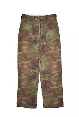 Vintage 80s Camo Pants Mens 32x28 Lightweight Fatigue Camouflage Hunting • $29.94