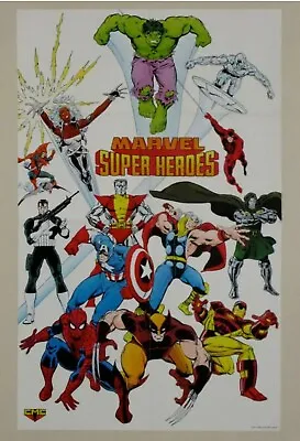 1989 Marvel Poster:SpidermanAvengersX-MenPunisherHulkThorIronManWolverine • £33.96
