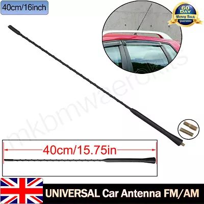 1X 16  Car Roof Radio FM/AM Signal Antenna Aerial Arial Extend Universal Black • £4.23