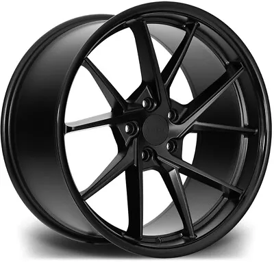 Alloy Wheels 19  Riviera RF1 Black Polished Lip For VW Golf R32 [Mk5] 05-10 • $1453.48