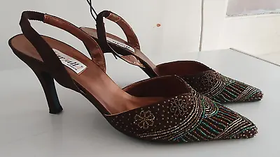 Ladies Farfalla Beaded Shoes Size 7 • £2