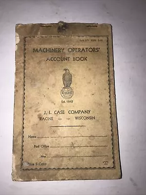 1930s JI CASE Machinery Operators Account Book Vintage Advertising Racine Wi • $14.95