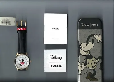 Fossil Disney & Friends Minnie Mouse SE1113 100 Anniversary Watch  New-Tags &Tin • $190