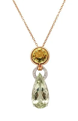 Salavetti Milano Chained Necklace In 18Kt Rose Gold With 26.85 Cts In Diamonds A • $3985