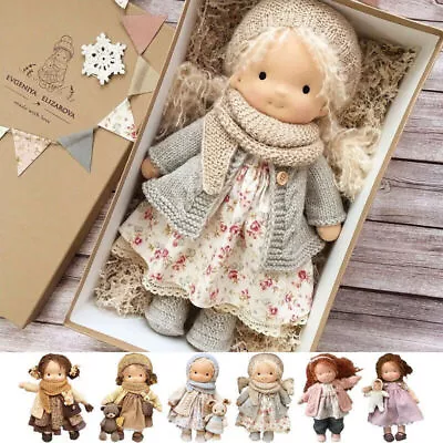 Handmade Waldorf Dolls Cute Christmas Doll Gift Box Waldorf Plush Curly Hair • £3.69