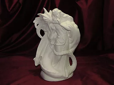 Ceramic Bisque Maiden With A Dragon Mystical Fantasy U-Paint Ready To Paint • $24.99