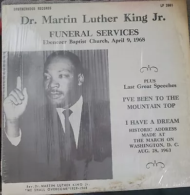 Dr. Martin Luther King Funeral Services Album April 9 1968 Dream Speech LP2001 • $24.95